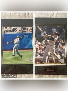 New In Plastic MLB Cincinnati Reds Barry Larkin & Adam Dunn Photographs